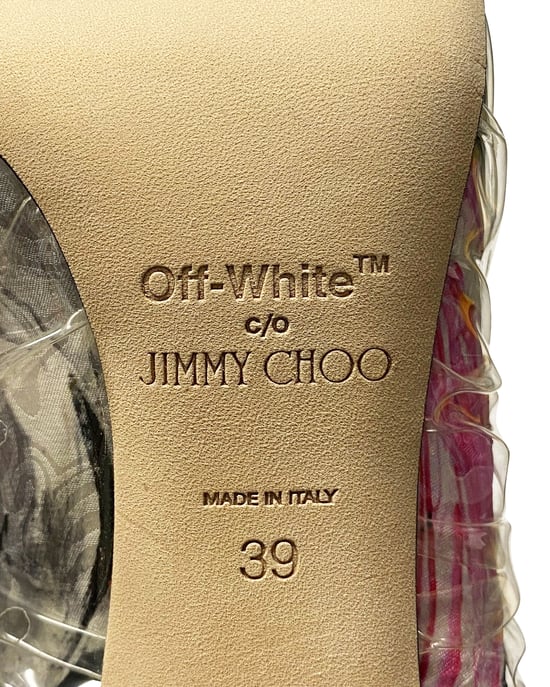 Jimmy Choo x Off-white Anne 100 Pumps in Multicolor Fabric - Image 6
