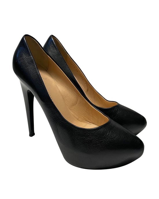 Giuseppe Zanotti Platform Pumps in Black Leather - Image 3