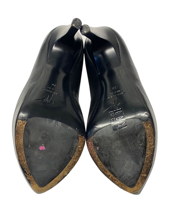 Giuseppe Zanotti Platform Pumps in Black Leather - Image 5