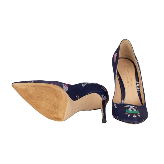 Gianvito Rossi Silk Printed Pumps - '10s - Image 4