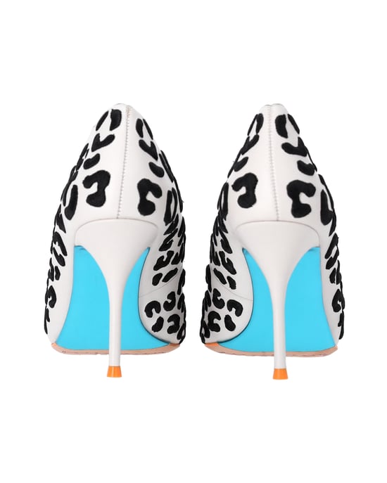 Sophia Webster Printed Pumps in White Leather - Image 4