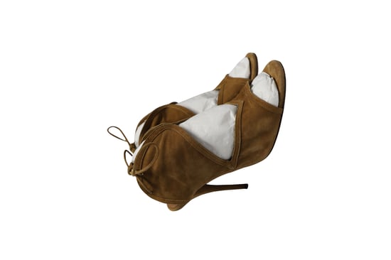 Aquazzura Cut Out Sandals in Brown Suede - Image 2