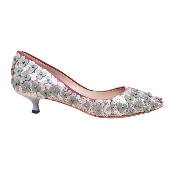 Loewe Flower Bead Embellished Pumps - '20s - Image 1