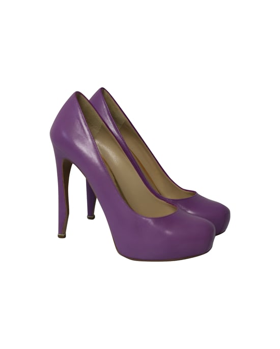 Nicholas Kirkwood Platform Pumps in Purple Leather - Image 3