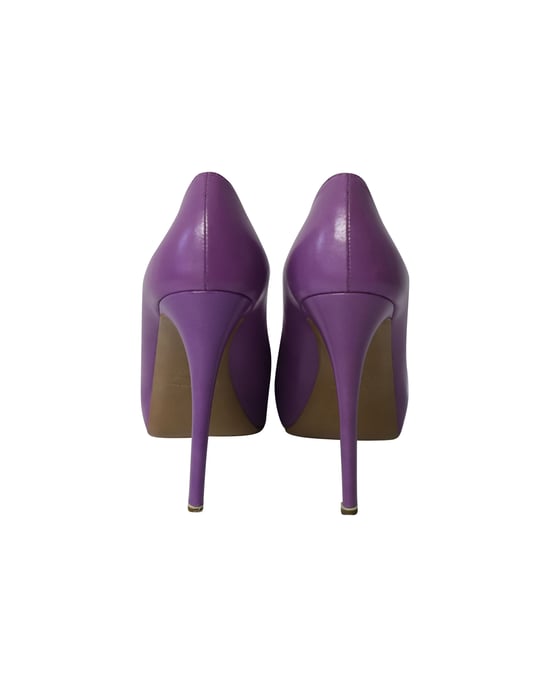 Nicholas Kirkwood Platform Pumps in Purple Leather - Image 4