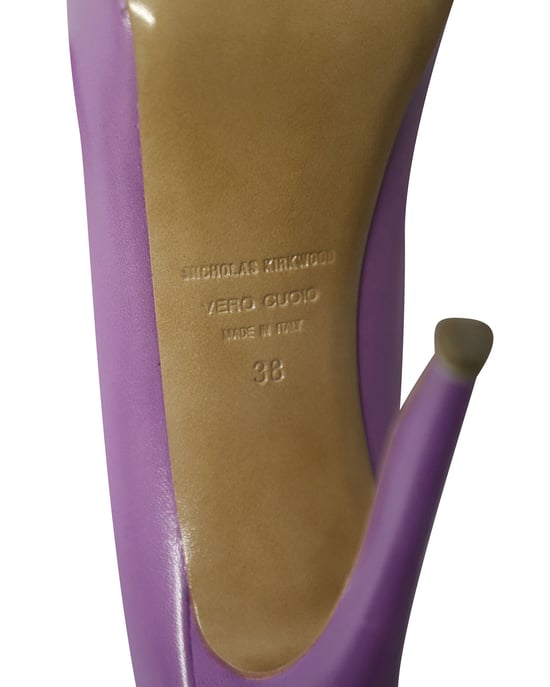 Nicholas Kirkwood Platform Pumps in Purple Leather - Image 6