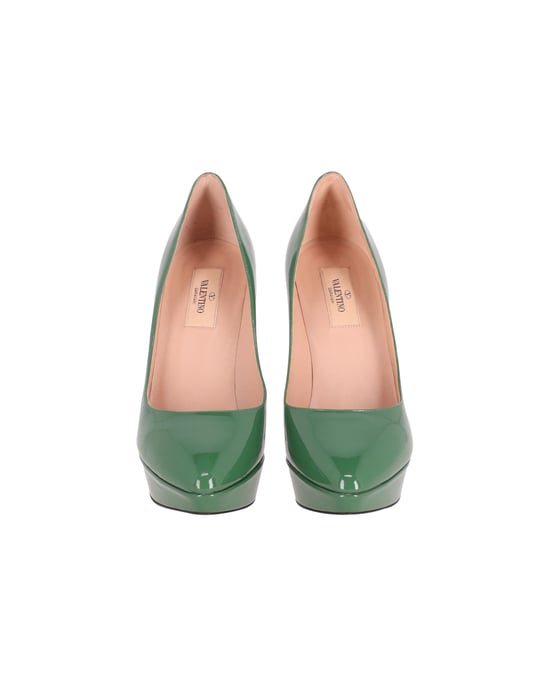 Valentino Platåpumps i Grönt Lackskinn - Image 2