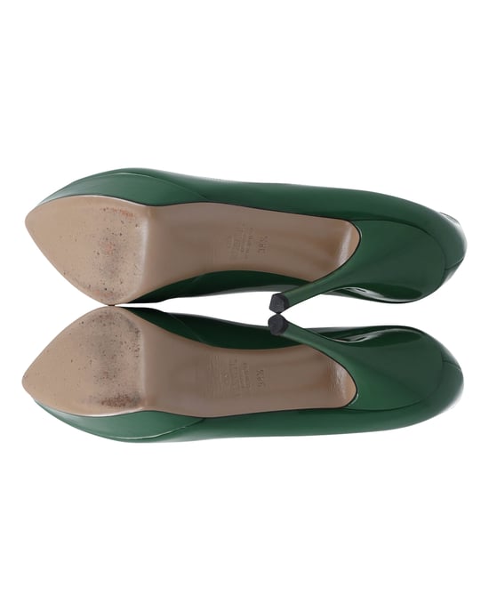 Valentino Platåpumps i Grönt Lackskinn - Image 6