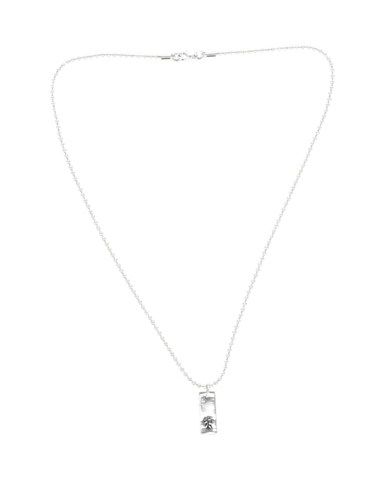 Marc by Marc Jacobs Copiosus Latin Phrase Necklace in Silver-plated Brass - Image 2