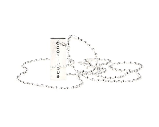 Marc by Marc Jacobs Copiosus Latin Phrase Necklace in Silver-plated Brass - Image 3