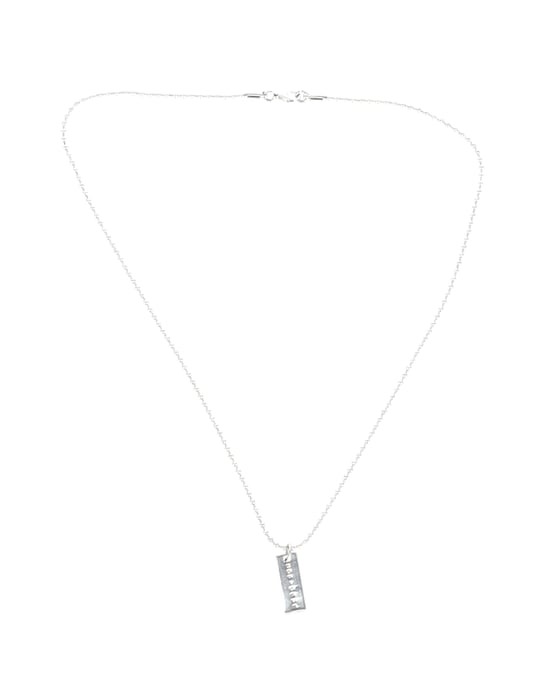 Marc by Marc Jacobs Copiosus Latin Phrase Necklace in Silver-plated Brass - Image 4
