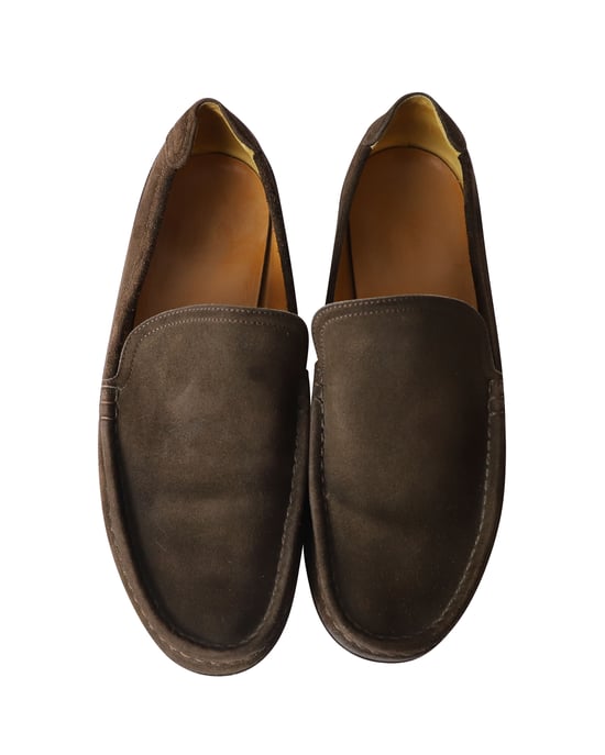 Hermes Classic Loafers in Brown Suede - Image 5