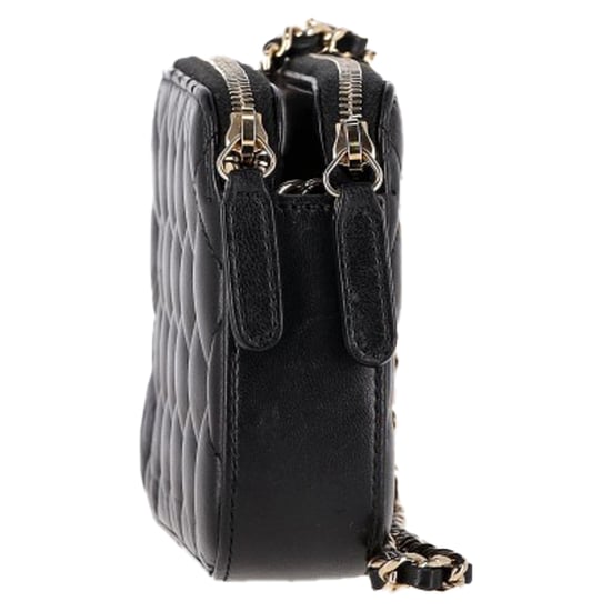Chanel Double Zip Wallet on Chain in Black Quilted Leather - Image 2