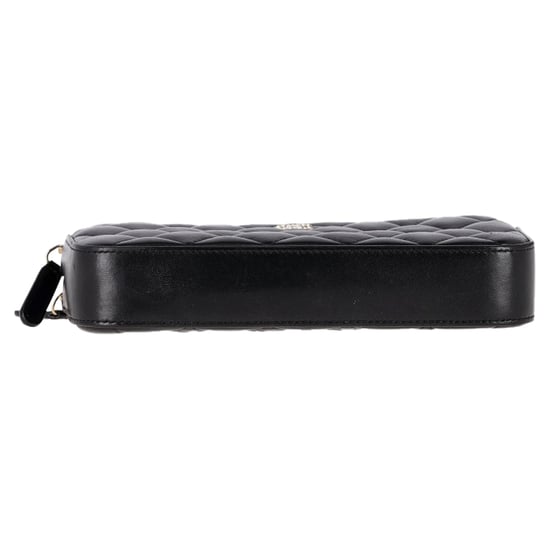 Chanel Double Zip Wallet on Chain in Black Quilted Leather - Image 4