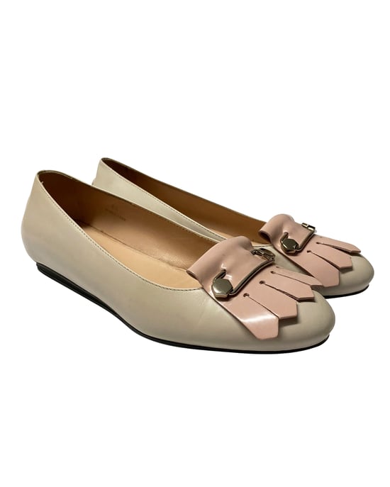 Tod's Moccasin Flats in Cream Leather - Image 3