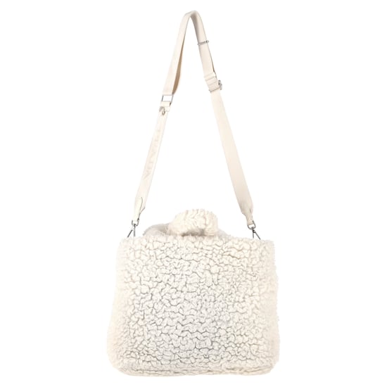 Prada Logo Plaque Shear Handbag in White Cashmere - Image 3
