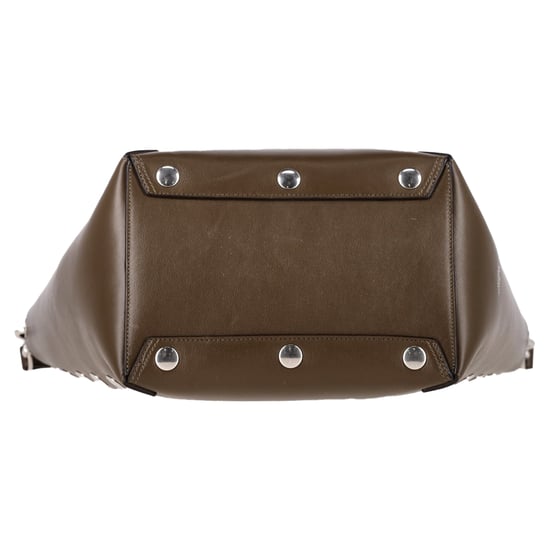 Mulberry Camden Studded Bag in Olive Green Leather - Image 4