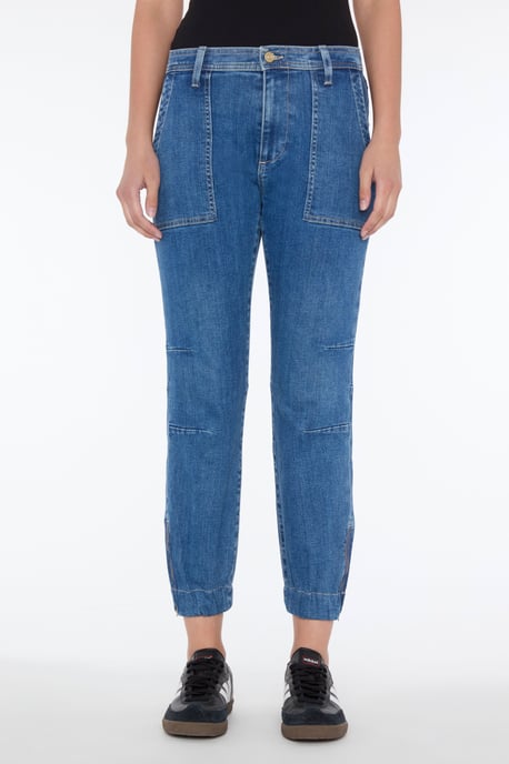 Ladies Jeans Darted Boyfriend Joggers - Image 1