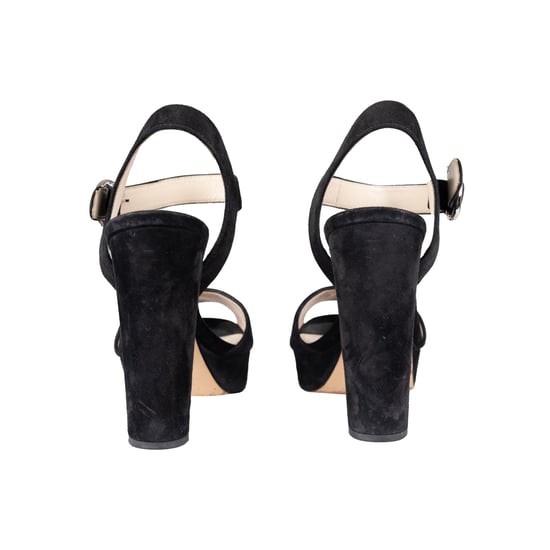 Prada Suede Open-toe Heels - '10s - Image 4