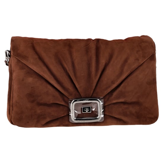 Roger Vivier Viv Choc Grote Tas in Bruin Suède - Image 1