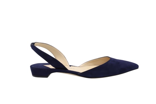 Paul Andrew Rhea 15 Slingback Sandals in Navy Blue Suede - Image 1