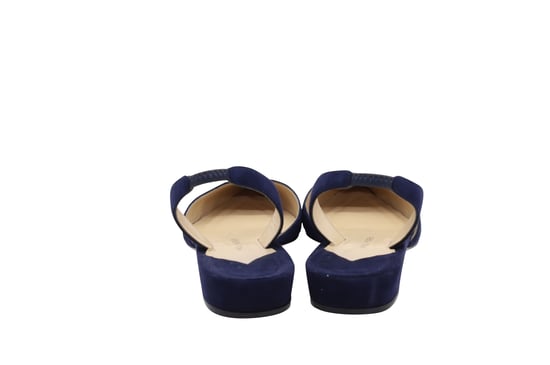 Paul Andrew Rhea 15 Slingback Sandals in Navy Blue Suede - Image 3