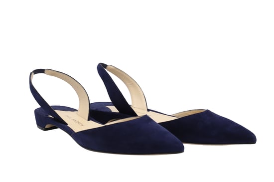 Paul Andrew Rhea 15 Slingback Sandals in Navy Blue Suede - Image 4