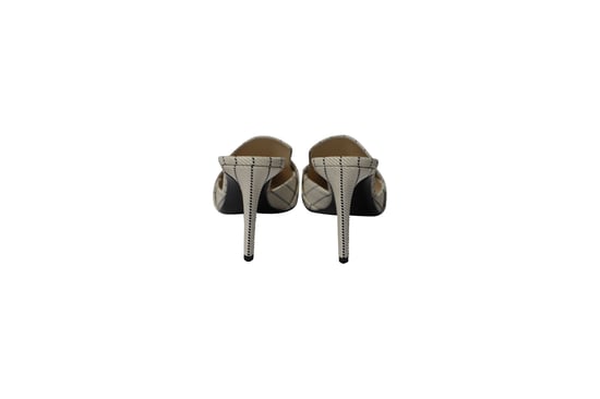 Altuzarra Izy 90 Striped Mules in Cream Cotton - Image 4