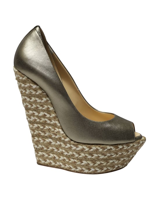 Giuseppe Zanotti Cumber 105 Wedge in Gold Leather - Image 1