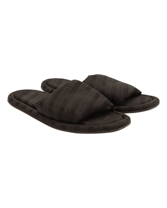 Balenciaga Hotel Lijn Slippers in Zwart Acryl - Image 2
