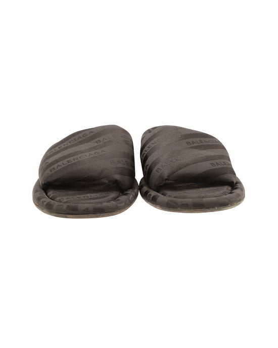 Balenciaga Hotel Lijn Slippers in Zwart Acryl - Image 3