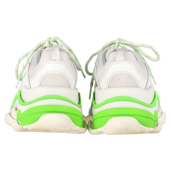 Balenciaga Triple S Sneakers in White and Neon Green Polyester - Image 5