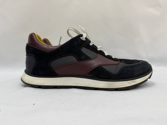 Louis Vuitton Miles Sneakers med snörning i flerfärgad mocka och läder - Image 5