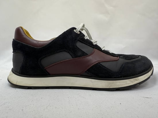 Louis Vuitton Miles Sneakers med snörning i flerfärgad mocka och läder - Image 6