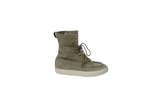 Common Projects Tournament Shearling High-Top Sneakers i grå mocka - Image 1