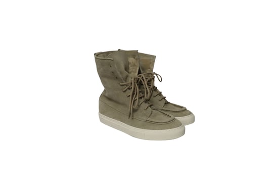Common Projects Tournament Shearling High-Top Sneakers i grå mocka - Image 3