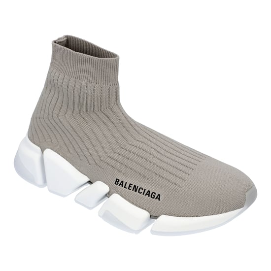 Dames Balenciaga Speed 2.0 Sneaker in Grijs met Witte Zool - Image 1