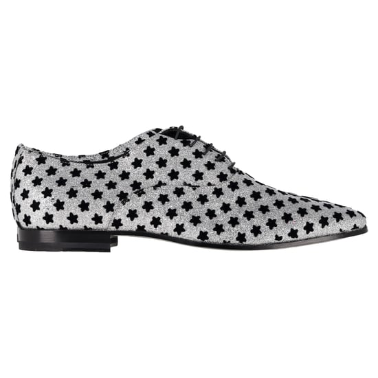 Saint Laurent Stjärntryck Oxfords i Silver Glitter - Image 1