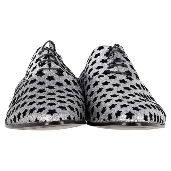 Saint Laurent Stjärntryck Oxfords i Silver Glitter - Image 2