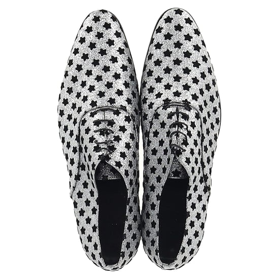 Saint Laurent Stjärntryck Oxfords i Silver Glitter - Image 3