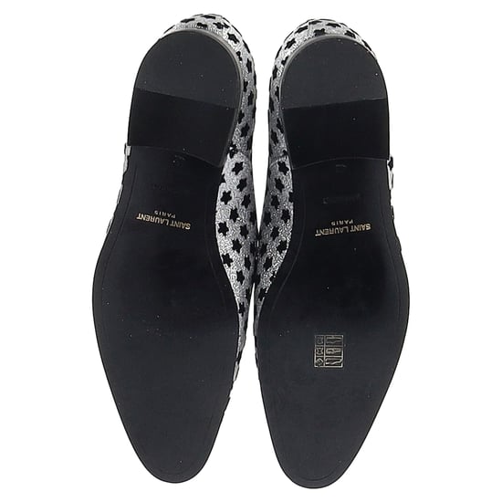 Saint Laurent Stjärntryck Oxfords i Silver Glitter - Image 6