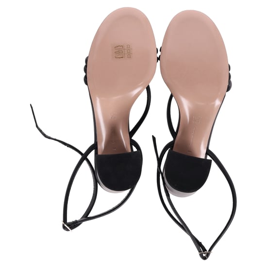 Gianvito Rossi Ankle Strap Block-Heel Sandals in Black Leather - Image 6