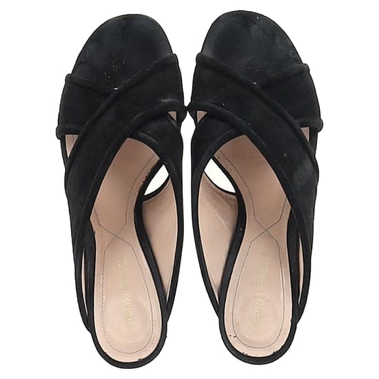 Nicholas Kirkwood Cross-Strap Mules in Black Suede - Image 3