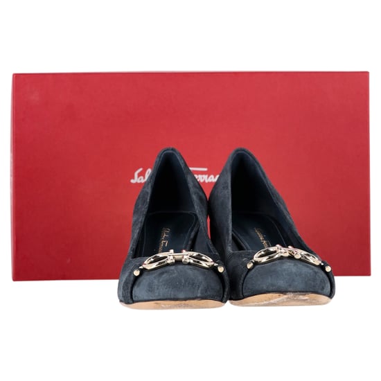 Ferragamo Garda Pumps in Blue Suede - Image 3