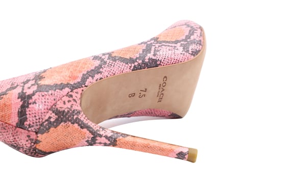Coach Snake-Effect Point-Toe Pumps in Multicolor Leather - Image 3