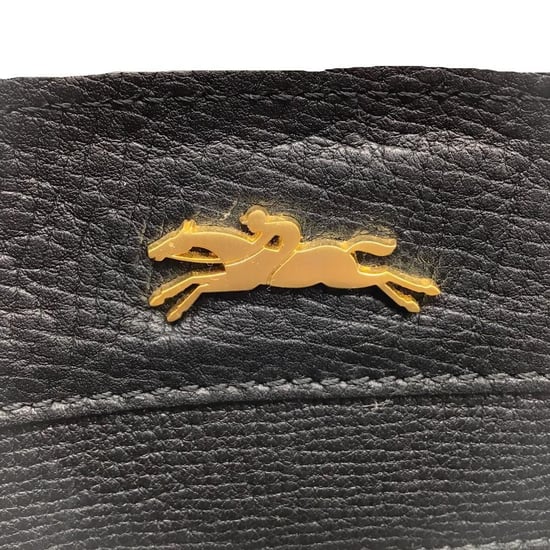Longchamp Penelope Kwast Koordtas Zwart Leer Handtas - Image 4