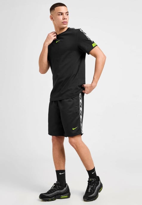 Nike Mens Tape Shorts in Black - Image 5