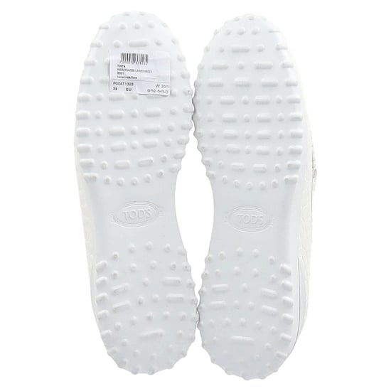 Tod's x Alber Elbaz Croc-Embossed Loafers in White Leather - Image 6