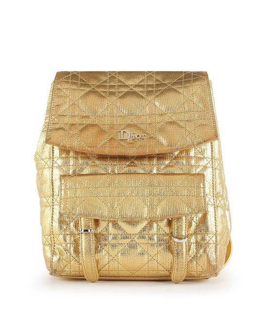 Dior Stardust Gold Leather Cannage Backpack - Image 1