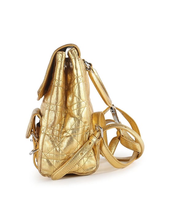 Dior Stardust Gold Leather Cannage Backpack - Image 5